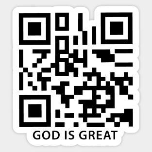 God is Great Qr Code Sticker